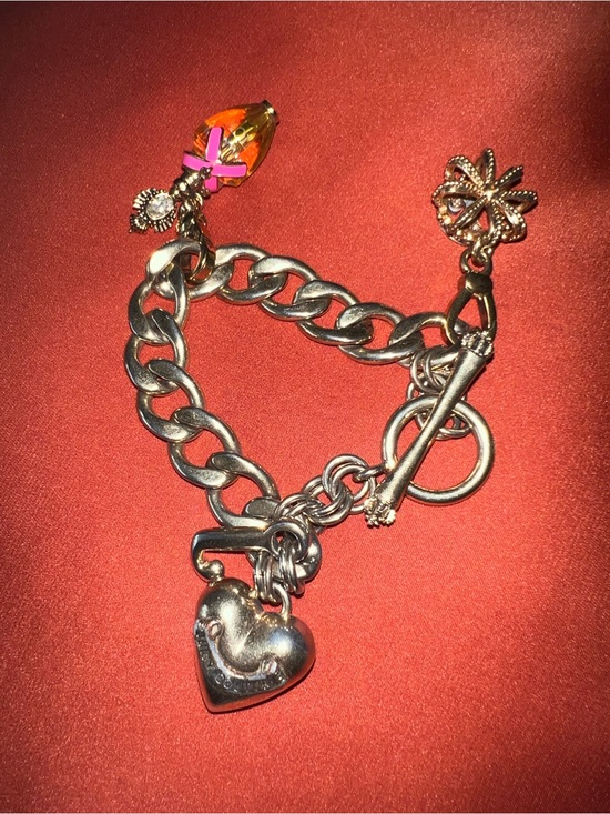Juicy Couture Jewelry - Juicy Couture RARE CHARM Heart Charm Bracelet